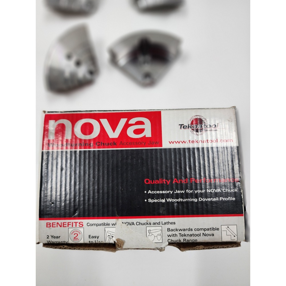 Nova Titan III Bowl Jaws Woodturning Chuck Accessory Teknatool Silver Steel - Picture 10 of 10